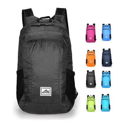 Faltbarer Reiserucksack ultraleicht – Polyester, 20 L, für Laptop bis 12 Zoll, Reisen & Wandern