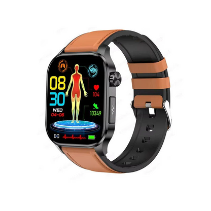 Brehn Smartwatch für Senioren mit Herzfrequenz-, SpO2- & SOS-Funktion, 2,04" AMOLED