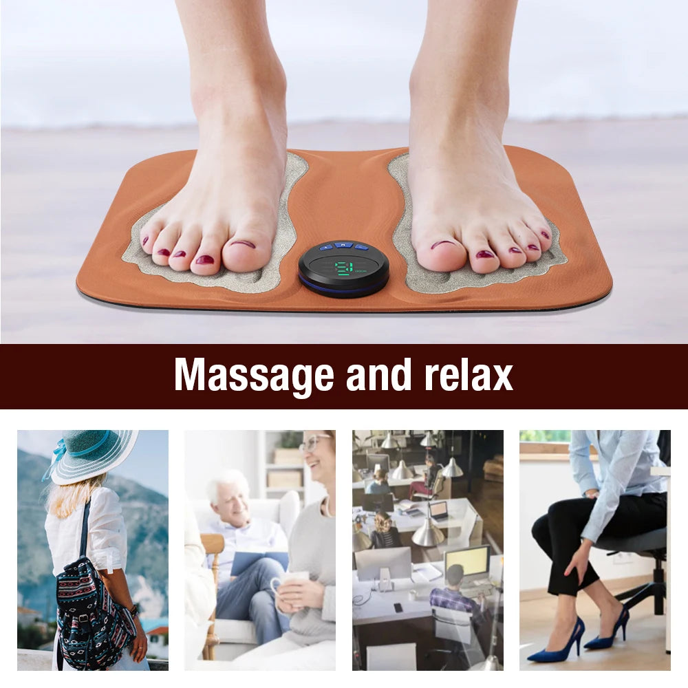 3D-Fußmassagepad | Schmerzlinderung für müde Füße in Sekunden – Bequem von zu Hause | Brehn