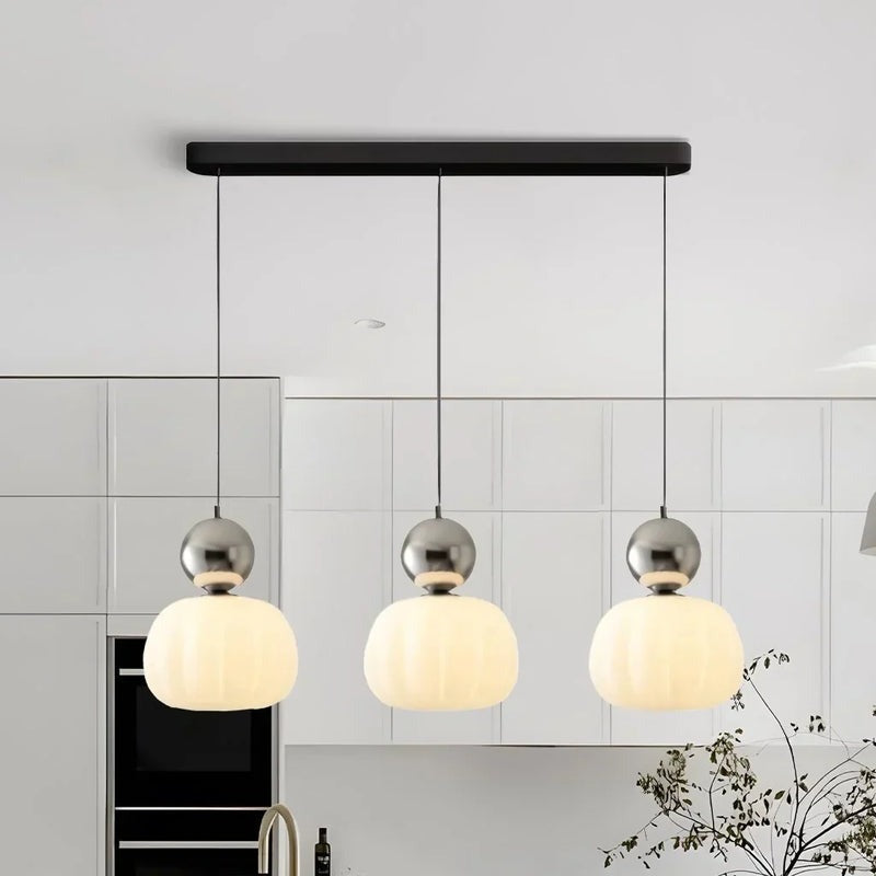 Brehn | Art Deco Pendelleuchte in Creme-Schattierung – Stil und Eleganz