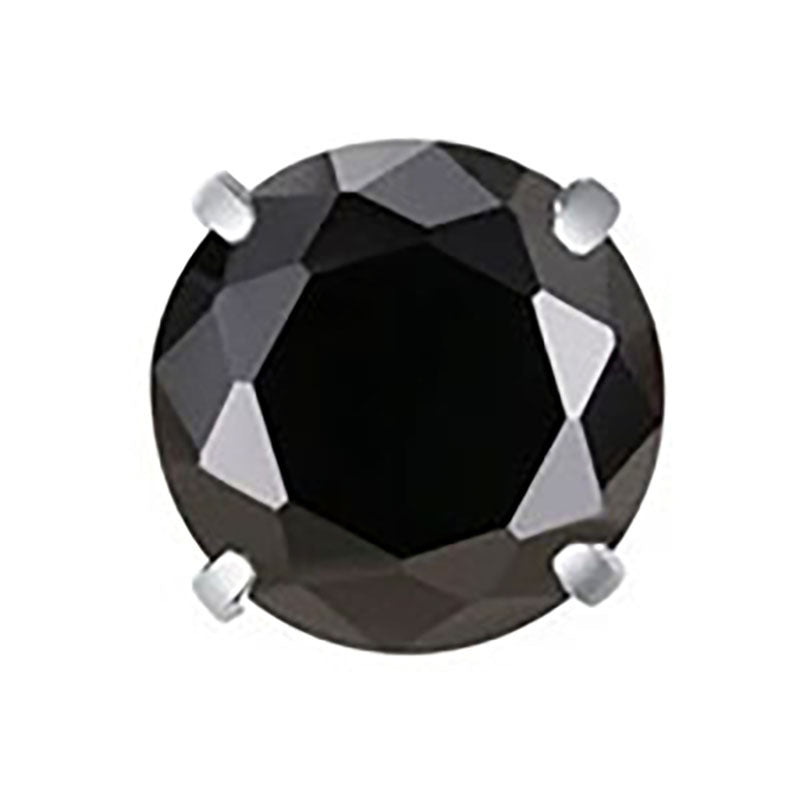 Ohrstecker aus Titanlegierung mit Zirkonia, Schraubverschluss