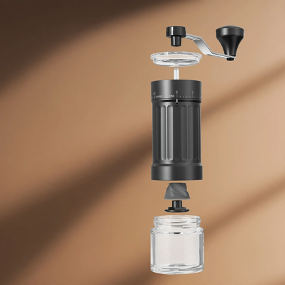 Handkaffeemühle mit CNC-Mahlwerk und Bürste