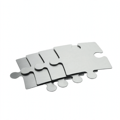 Edelstahl-Untersetzer, Puzzle-Design