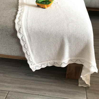 Strickdecke aus Baumwolle, 80×100 cm