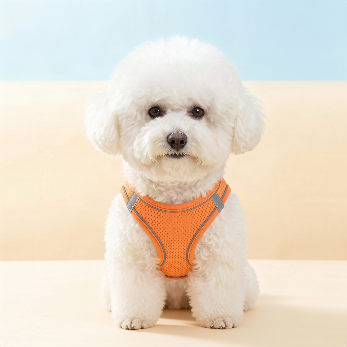 Hundegeschirr aus Stoff mit Leine, XS bis XL