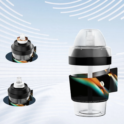 Kaffee-Trinkbecher mit Strohhalm, 400 ml