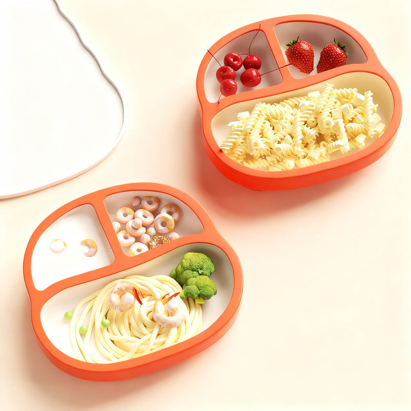 Kindergeschirr-Set aus Silikon, 6-teilig