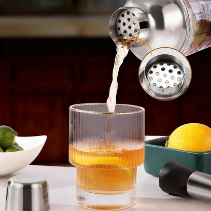 Cocktail-Shaker-Set mit Glas und Zubehör