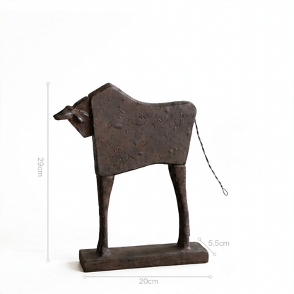 Tierskulptur aus Harz, Pferd oder Rind