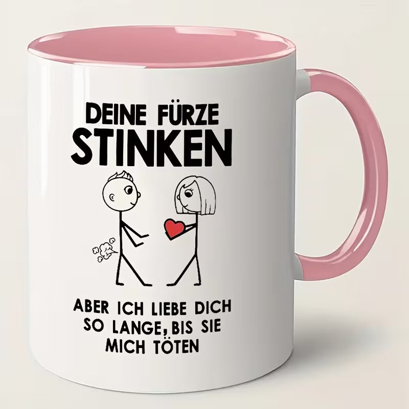 Keramiktasse mit Motiv, 301–400 ml
