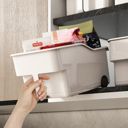 Kunststoff-Aufbewahrungsbox mit Rollen