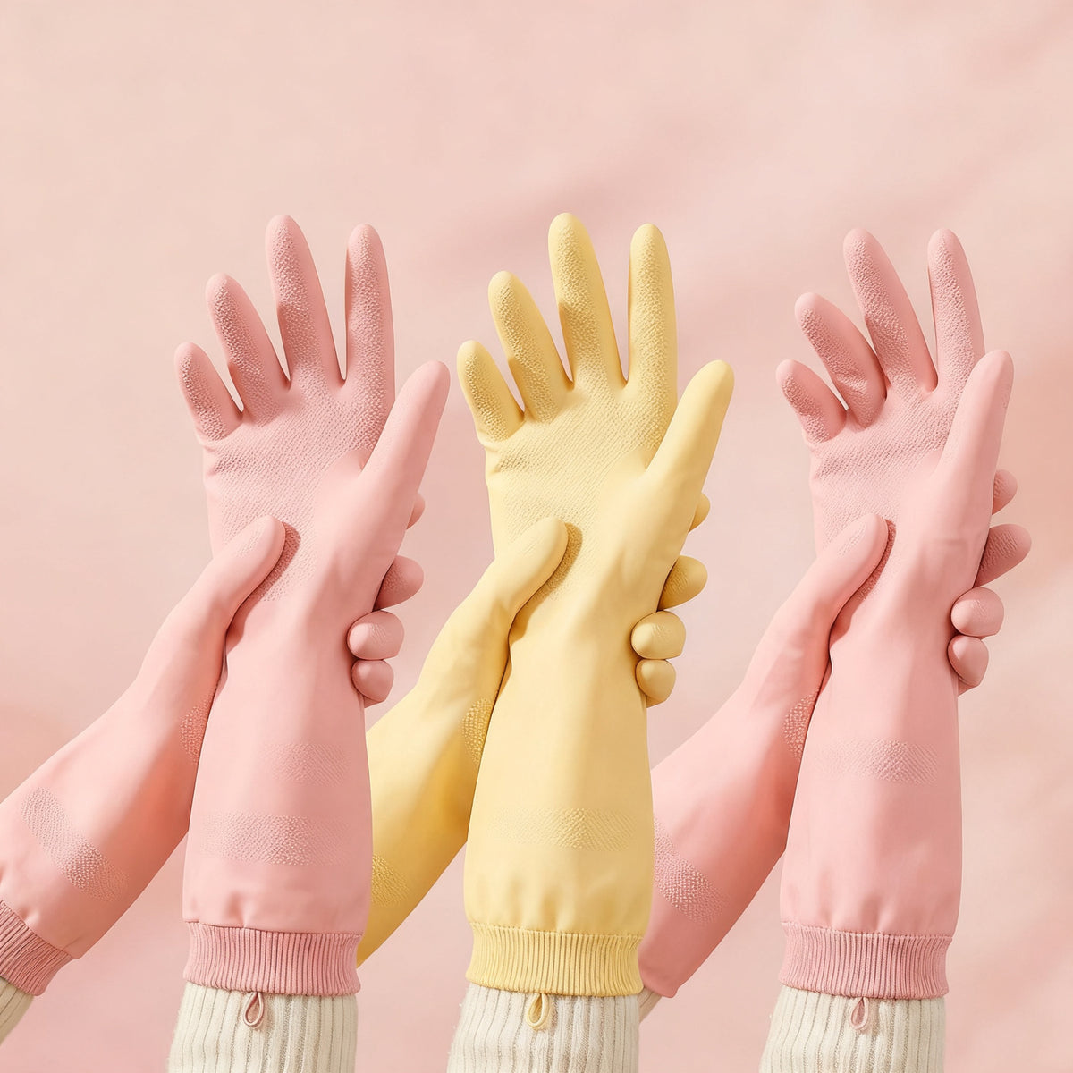 Küchenhandschuhe aus Gummi, 33 cm