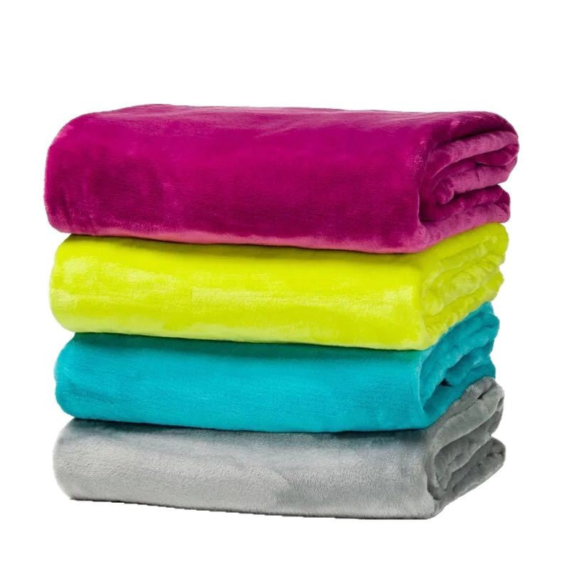 Fleecedecke aus Polyester, 100×150 bis 200×230 cm