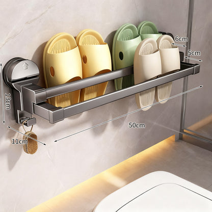 Badezimmer-Pantoffelablage mit Saugnapf, ausziehbar
