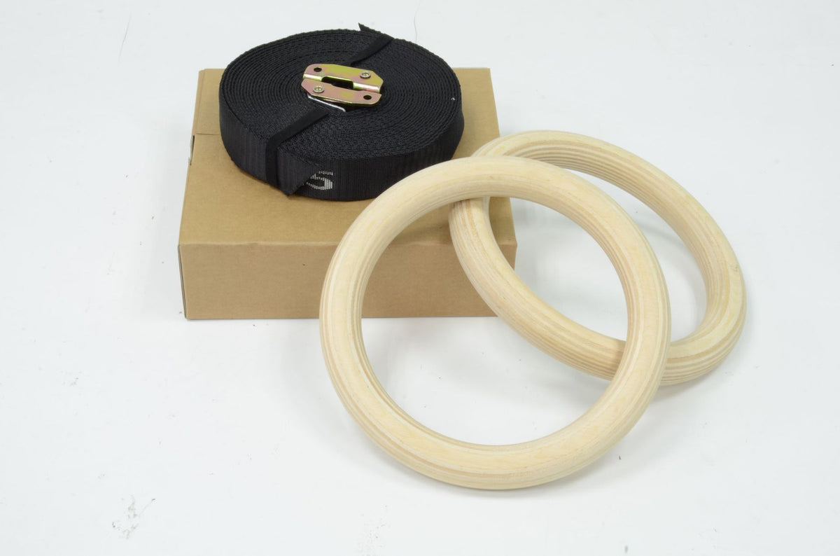 Holz-Turnringe mit Gurt