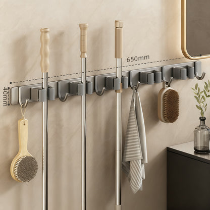 Wandhalter für Besen und Mopp aus Edelstahl