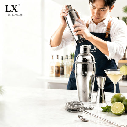 Cocktail-Shaker-Set mit Glas und Zubehör
