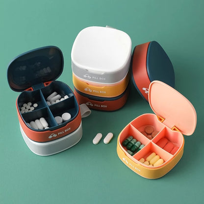 Pillendose mit Fächern, tragbar