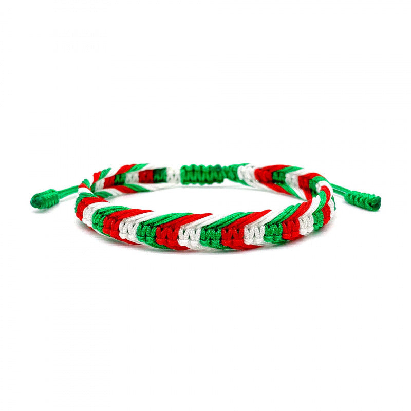 Handgeknüpftes Seilarmband in Rot