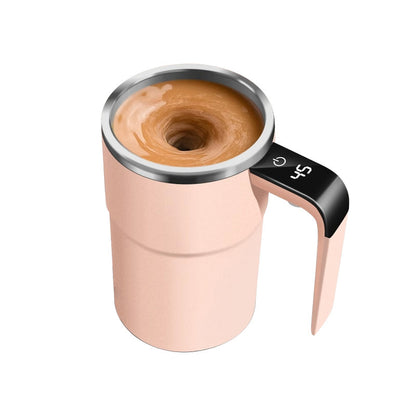 Selbstrührende Edelstahl-Kaffeetasse mit Temperaturanzeige