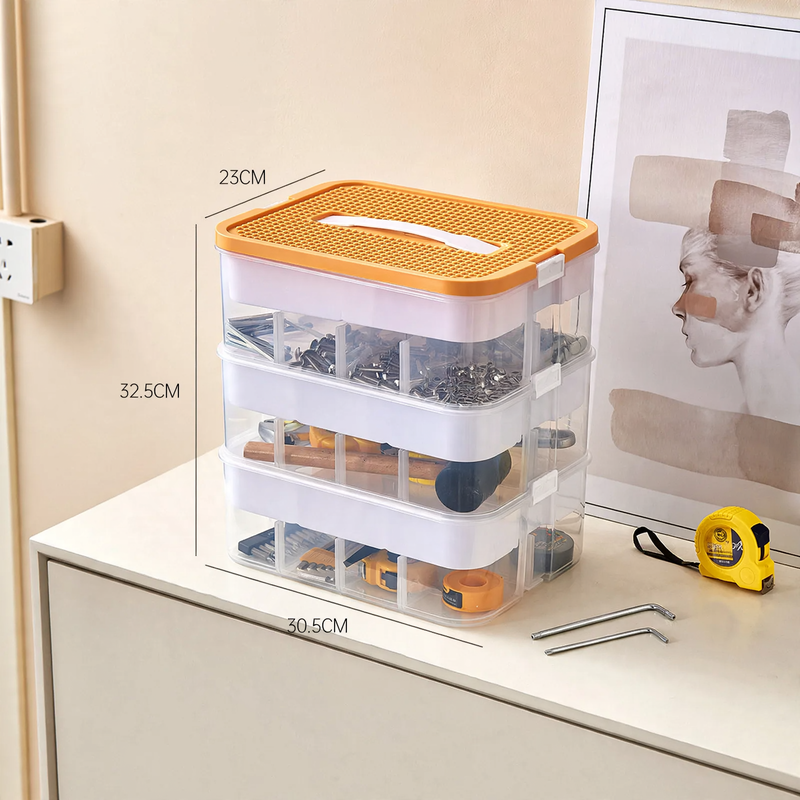 Organizer-Box mit Fächern, Edelstahl, Modell yz-3271-2