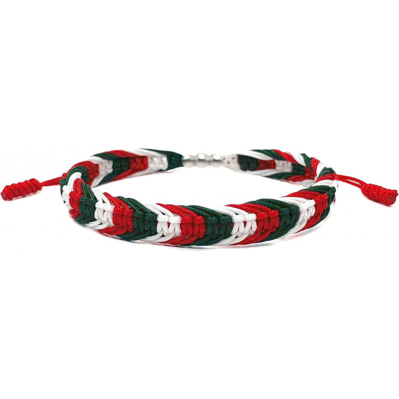 Handgeknüpftes Seilarmband in Rot