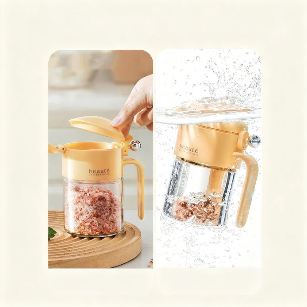 Gewürzglas mit Druckdeckel, luftdicht verschlossen