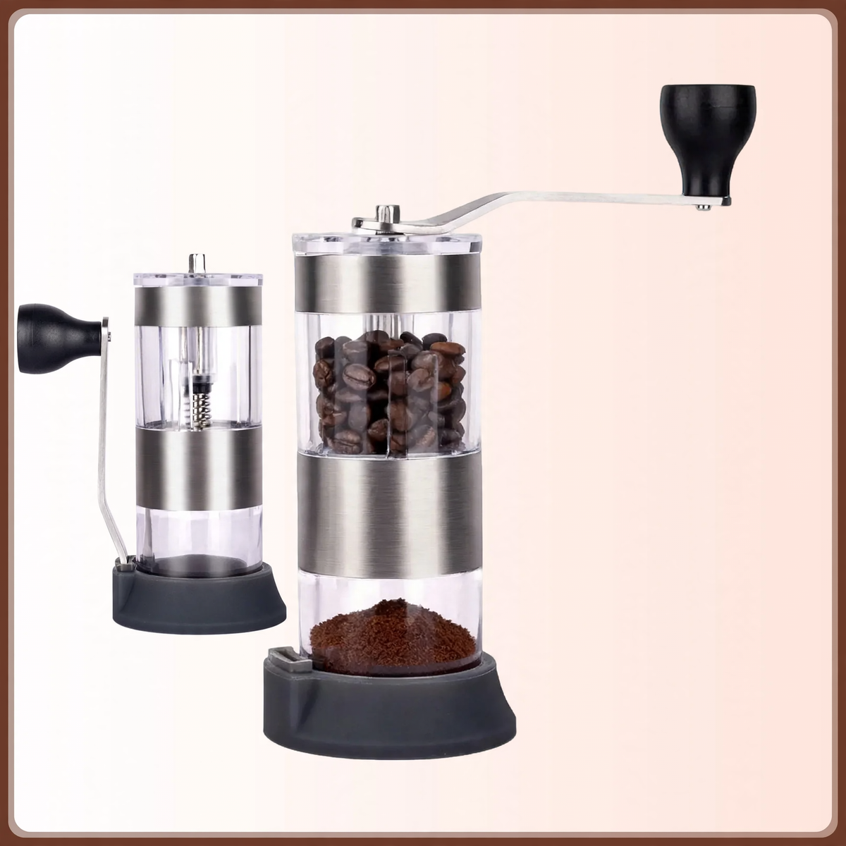 Handkurbel-Kaffeemühle, tragbar