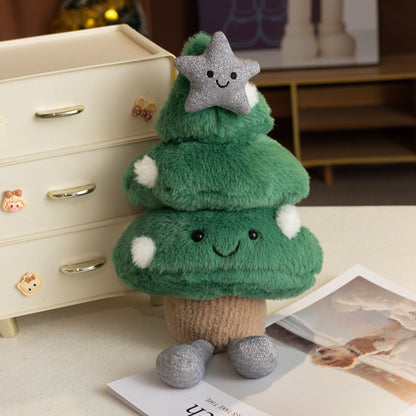 Weihnachts-Plüschtier, Weihnachtsbaum, Stern oder Schneeball