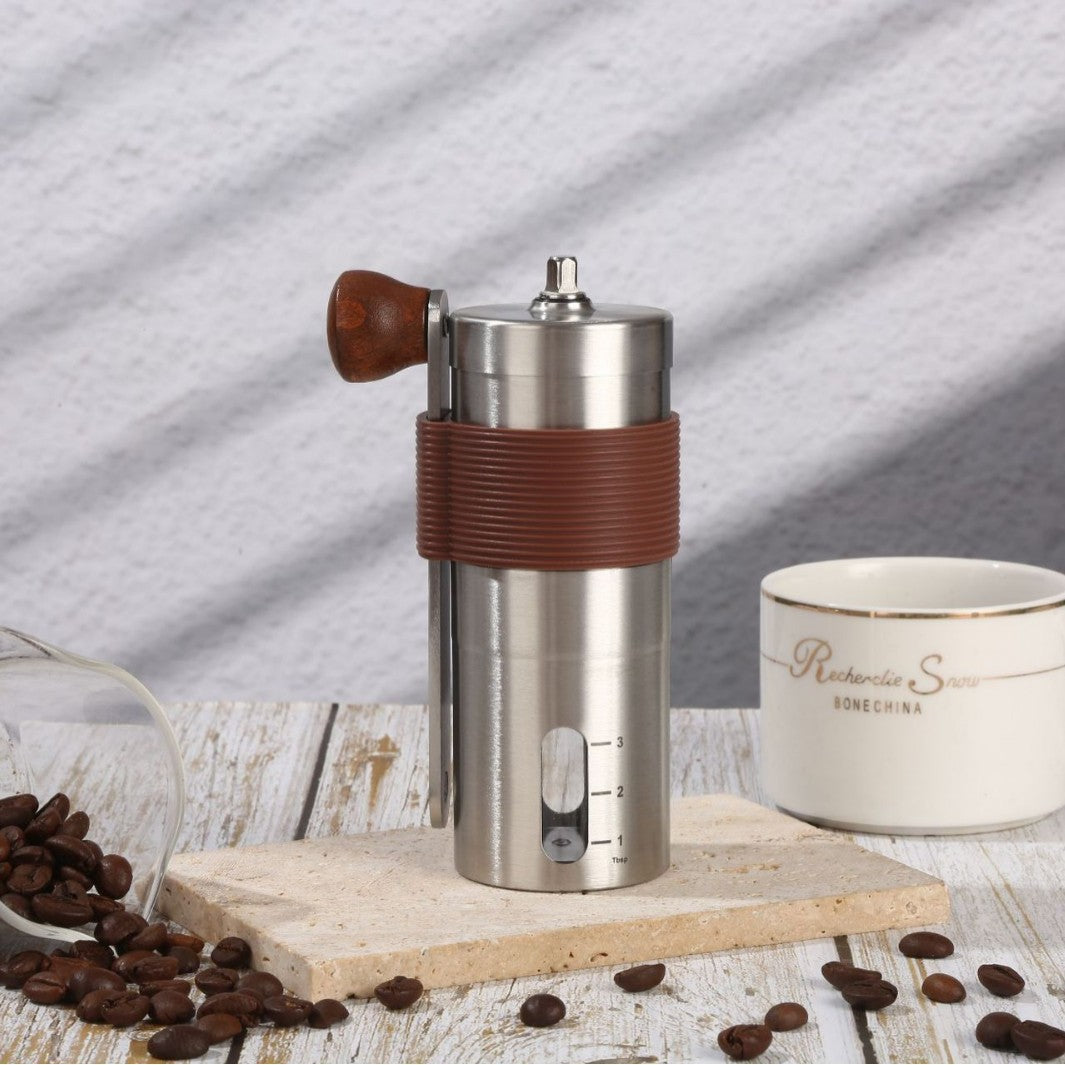 Handkaffeemühle mit Keramik-Mahlwerk, Edelstahl