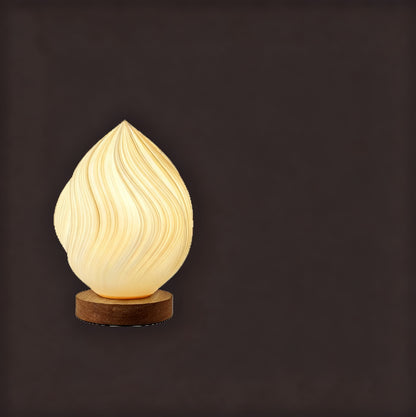 3D-Drehlampe mit USB-Aufladung, Creme-Stil