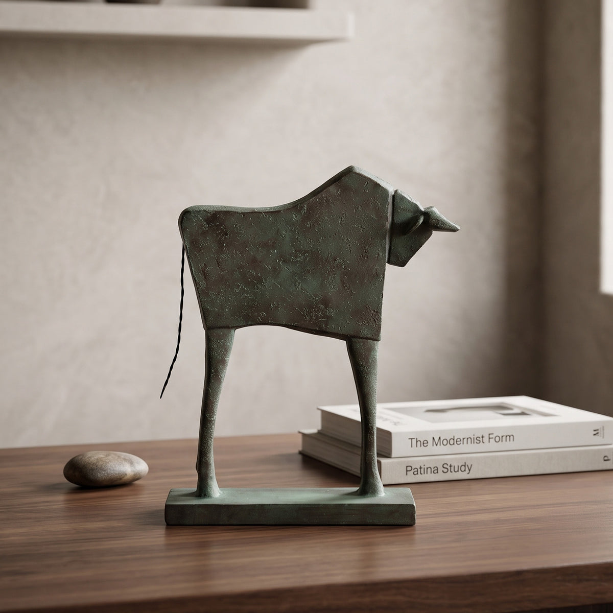Tierskulptur aus Harz, Pferd oder Rind