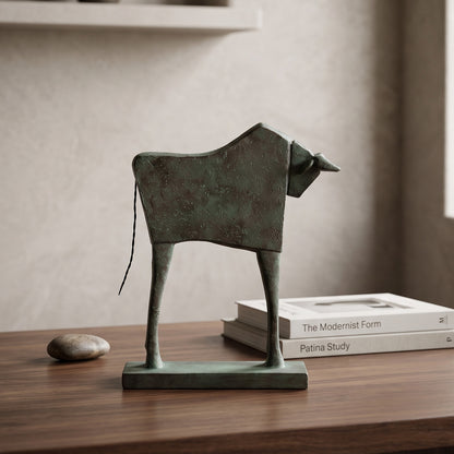 Tierskulptur aus Harz, Pferd oder Rind