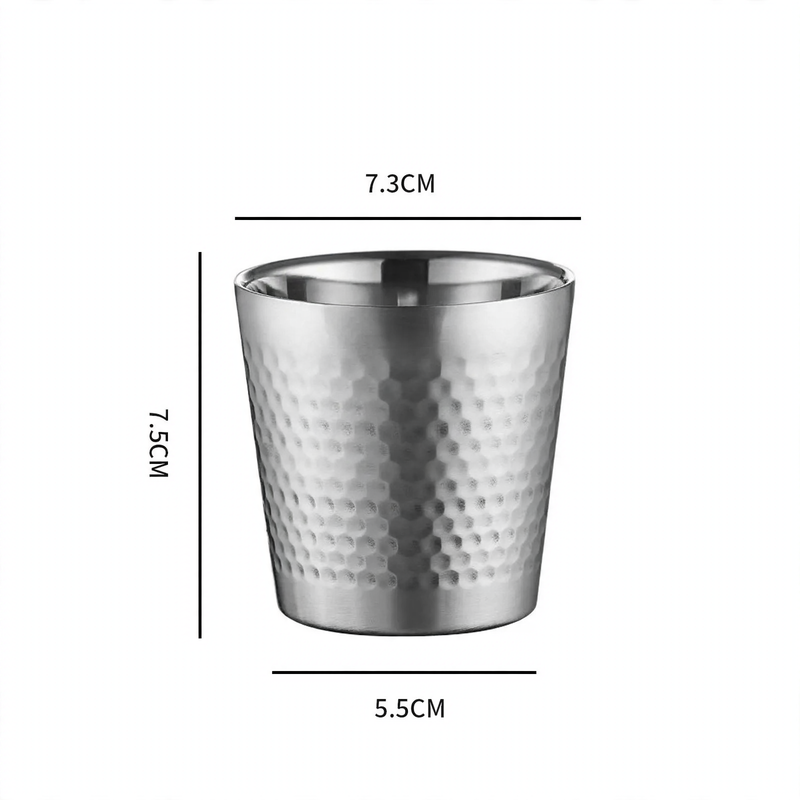 Doppelwandiger Edelstahlbecher, 175–260 ml