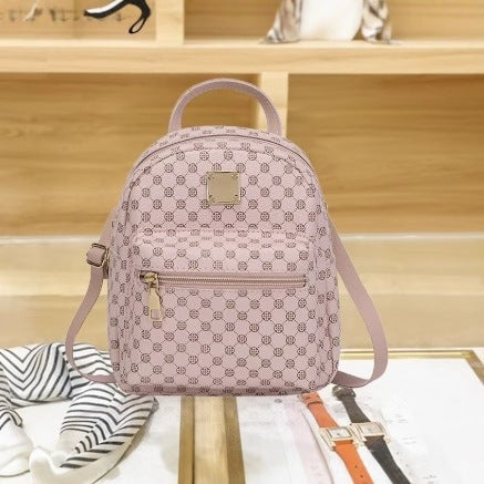 Minirucksack aus PU-Material mit Druckmuster