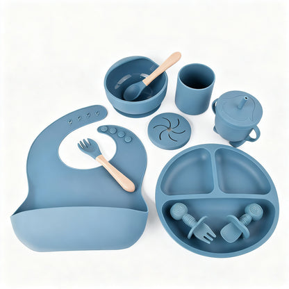Kindergeschirr-Set aus Silikon, 6-teilig