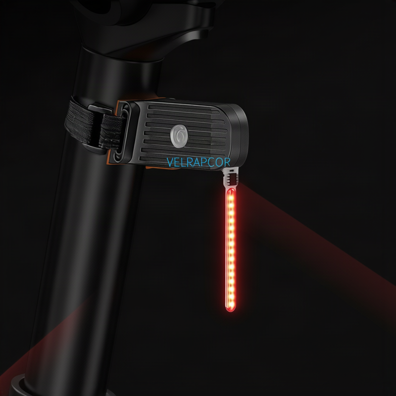Fahrrad-Rücklicht mit Fließlicht-Effekt, USB-C