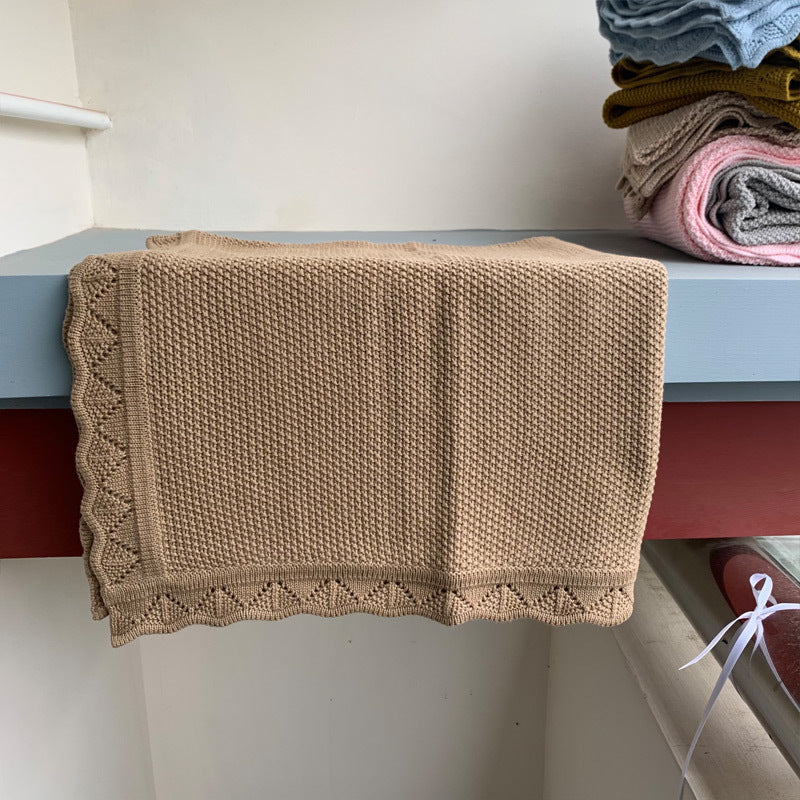 Strickdecke aus Baumwolle, 80×100 cm