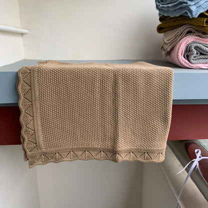 Strickdecke aus Baumwolle, 80×100 cm