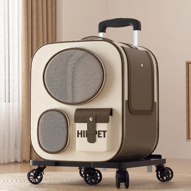 Transportbox für Haustiere mit Rollen
