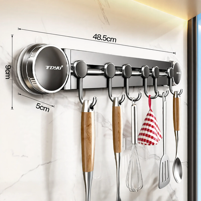 Wandmontage-Regal mit Haken, 6–10 Haken