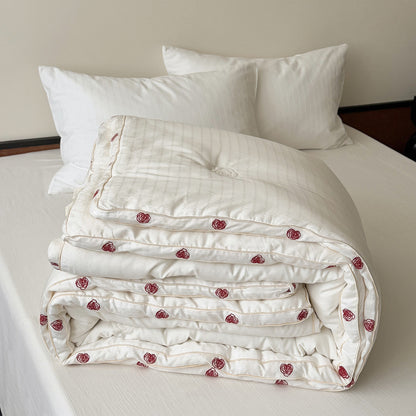 Baumwoll-Steppbett mit Sojafaser, Frühling bis Winter