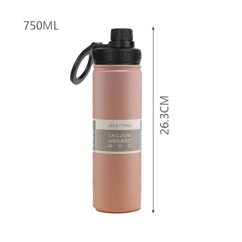 Isolierte Edelstahl-Trinkflasche mit Handyhalterung – 750 ml
