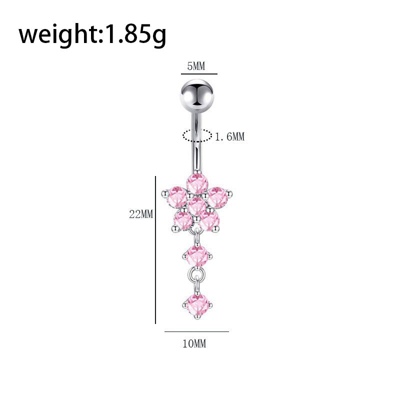 Titan-Piercingstab, flache Basis, Innengewinde