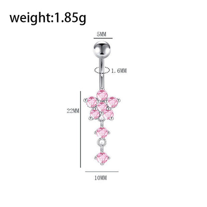 Titan-Piercingstab, flache Basis, Innengewinde