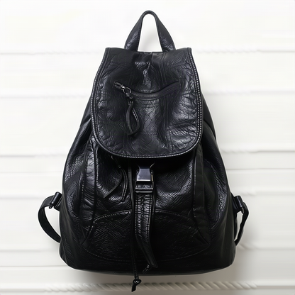Rucksack aus PU-Material – doppelte Schultergurte, pflegeleichte Oberfläche, für Alltag & Freizeit