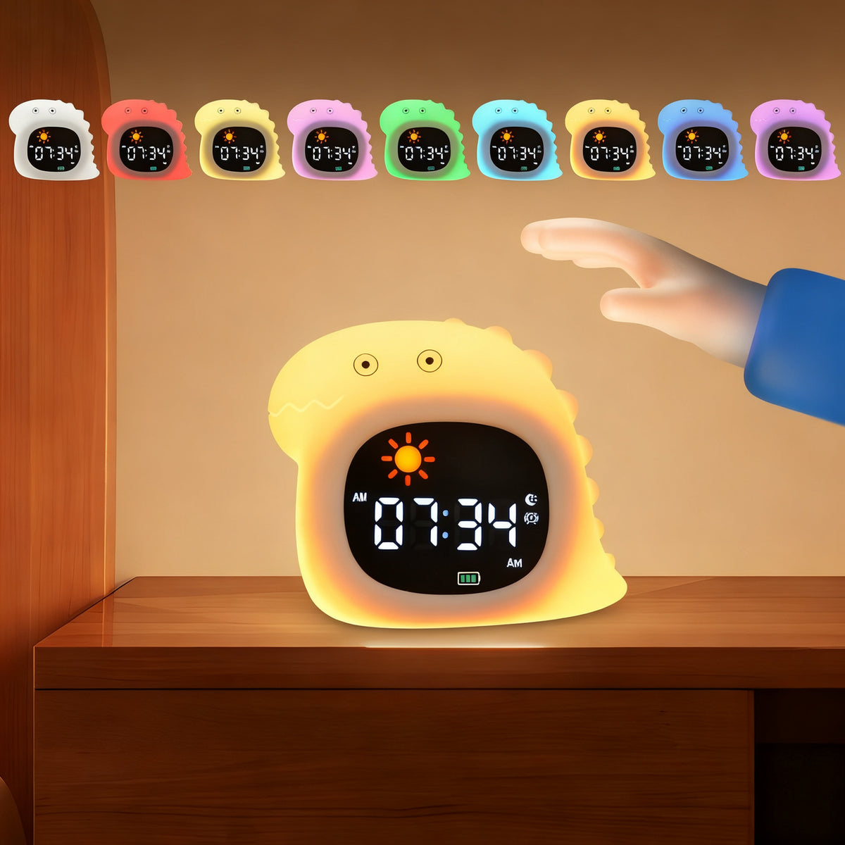 Kinderwecker mit LED-Licht und Weckfunktion