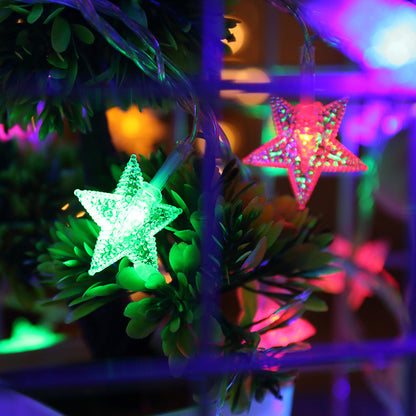 LED-Lichterkette mit Sternen, 40×40 mm, Modell RK8005