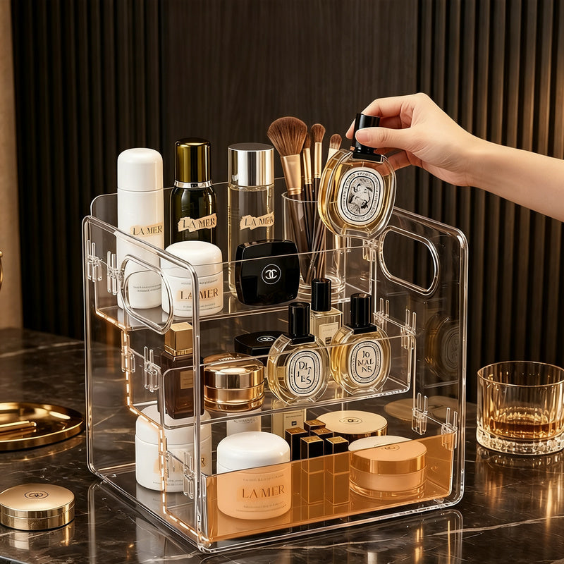 Transparente Kosmetik- und Schreibtisch-Organizer