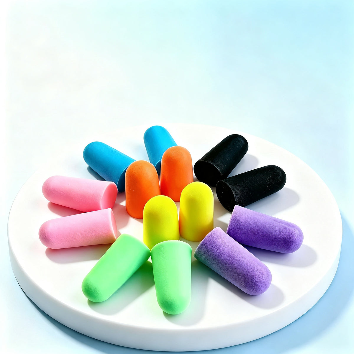 Schaumstoff-Ohrstöpsel, Kugelform, 25×12 mm